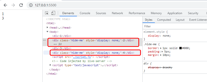 Javascript Click Element By Class Name